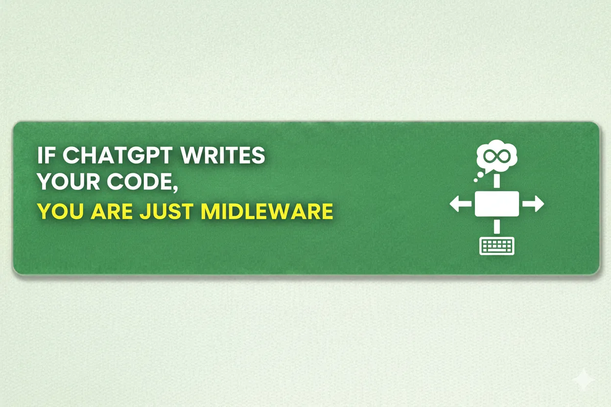 If ChatGPT Writes Your Code, You Are Just Middleware