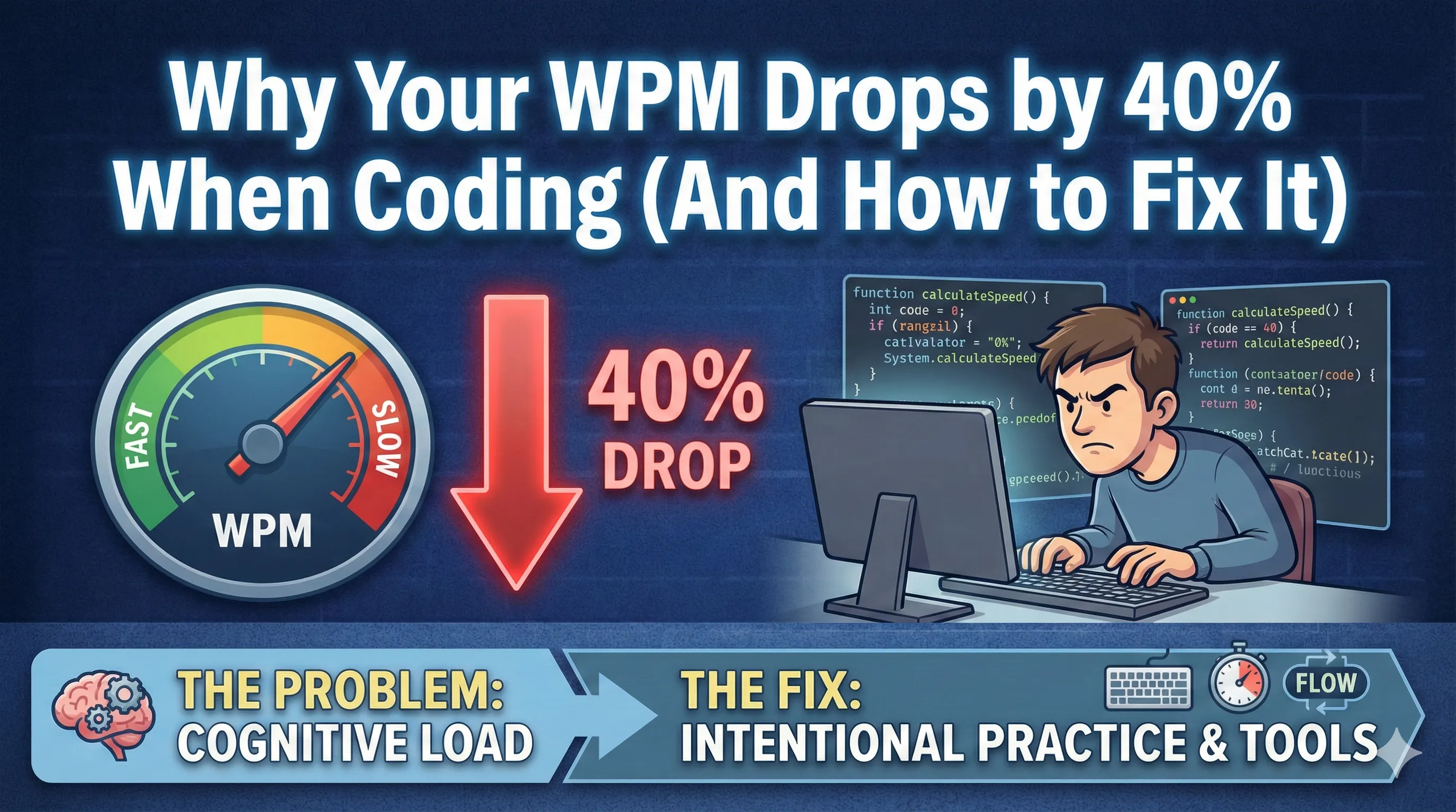 Why Your WPM Drops by 40% When Coding (And How to Fix It)