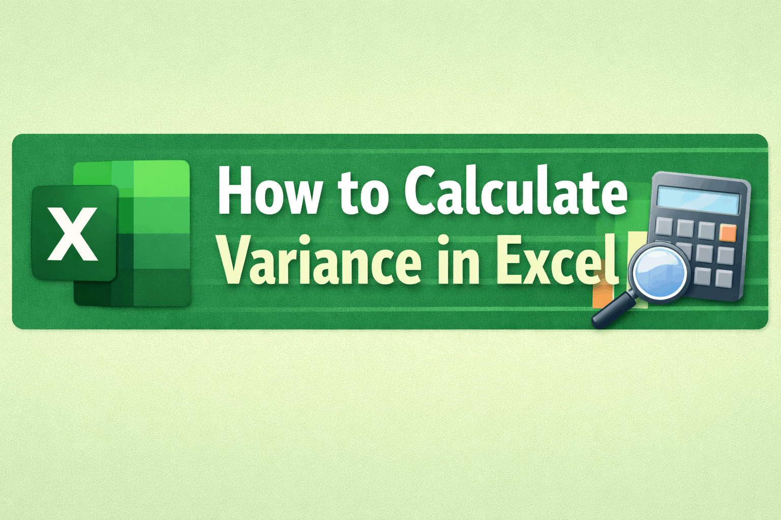 How to Calculate Variance in Excel